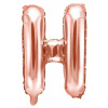 PartyDeco Fóliový balón Mini Písmeno H 35 cm ružovo zlatý PartyDeco Fóliový balón Mini Písmeno H 35 cm ružovo zlatý