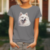 Dámské tričko Americký eskymácký pes Velikost: S, Barva: Ocelově šedá Dámské tričko Americký eskymácký pes Velikost: S, Barva: Ocelově šedá