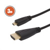 Micro HDMI kábel • 3 m pozlátený Micro HDMI kábel • 3 m pozlátený