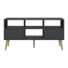 Antracitový TV stolík 117x61 cm Bodo – Tvilum Antracitový TV stolík 117x61 cm Bodo – Tvilum