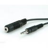 Kábel 3.5mm stereo jack M/F predlžovací 2m, čierny Kábel 3.5mm stereo jack M/F predlžovací 2m, čierny
