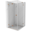 Mexen Lunar-F, skladací sprchový kút ľavý 90 x 90 cm, 8mm číre sklo, profil medená matná, 836-090-090-65-00-L Mexen Lunar-F, skladací sprchový kút ľavý 90 x 90 cm, 8mm číre sklo, profil medená matná, 836-090-090-65-00-L