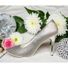 Trblietavé svadobné lodičky - strieborné Veľkosť obuvi: 38 Trblietavé svadobné lodičky - strieborné Veľkosť obuvi: 38