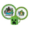 Minecraft – Sada plastového riadu vhodného do mikrovlnnej rúry s hrnčekom (3-dielna sada) JVL33368 Minecraft – Sada plastového riadu vhodného do mikrovlnnej rúry s hrnčekom (3-dielna sada) JVL33368