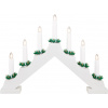 AMBIANCE Vianočná dekorácia LED svietnik 7 sviečok biely AMBIANCE Vianočná dekorácia LED svietnik 7 sviečok biely