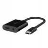 Belkin RockStar Adaptér USB-C na Jack 3,5 mm, USB-C 60W, čierny Belkin RockStar Adaptér USB-C na Jack 3,5 mm, USB-C 60W, čierny