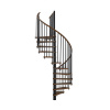 Minka STAIRS Kombinované točité schodisko Spiral Wood orech/čierna pr. 160 cm Minka STAIRS Kombinované točité schodisko Spiral Wood orech/čierna pr. 160 cm