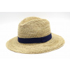 Letný slamený cestovný klobúk Fedora s modrou stuhou - Marone Roma Veľkosť: 57 cm (M) Letný slamený cestovný klobúk Fedora s modrou stuhou - Marone Roma Veľkosť: 57 cm (M)