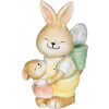 MagicHome Dekorácia MagicHome, Zajačik s mláďatkom a vajíčkom, keramika, 17,8x25,5x39 cm MagicHome Dekorácia MagicHome, Zajačik s mláďatkom a vajíčkom, keramika, 17,8x25,5x39 cm