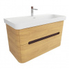 Kúpeľňová skrinka s umývadlom SAT Fusion 97,5x53x45 cm dub medový mat SATFUSION2100DMMWB Kúpeľňová skrinka s umývadlom SAT Fusion 97,5x53x45 cm dub medový mat SATFUSION2100DMMWB