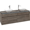 VILLEROY & BOCH Legato závesná skrinka pod dve umývadlá na dosku, 4 zásuvky, 1600 x 500 x 550 mm, Stone Oak, B60000RK VILLEROY & BOCH Legato závesná skrinka pod dve umývadlá na dosku, 4 zásuvky, 1600 x 500 x 550 mm, Stone Oak, B60000RK