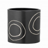 Bloomingville Kameninový obal na kvetináč Troy Black Bloomingville Kameninový obal na kvetináč Troy Black