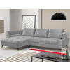 Rohová sedacia súprava Paris, svetlo šedá látka, ľavý roh Rohová sedacia súprava Paris, svetlo šedá látka, ľavý roh