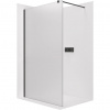 CERANO - Sprchová zástena Walk-in Onyx Round Ľ/P - 8 mm - guľatá vzpera - čierna matná, mliečne sklo - 110x200 cm CERANO - Sprchová zástena Walk-in Onyx Round Ľ/P - 8 mm - guľatá vzpera - čierna matná, mliečne sklo - 110x200 cm