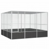 Ptačí klec antracitová 302,5x324,5x211,5 cm pozinkovaná ocel Antracitová 171550 Ptačí klec antracitová 302,5x324,5x211,5 cm pozinkovaná ocel Antracitová 171550