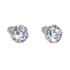 Strieborné náušnice pecka s kryštálmi Swarovski fialové okrúhle 31336.3 violet Strieborné náušnice pecka s kryštálmi Swarovski fialové okrúhle 31336.3 violet
