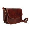 Kožená kabelka na rameno MI896 hnedá Made in Italy Kožená kabelka na rameno MI896 hnedá Made in Italy