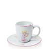 Porcelánový hrnček s tanierikom Harry na espresso ružový anjel 100 ml Porcelánový hrnček s tanierikom Harry na espresso ružový anjel 100 ml