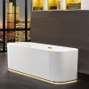 VILLEROY & BOCH Finion voľne stojaca vaňa z materiálu Quaryl (bez spoja medzi panelom a vaňou), odtok v strede, 1700 x 700 x 633 mm, s prítokom, lišta Design, funkcia Emotion, Gold, biela alpská, UBQ1 VILLEROY & BOCH Finion voľne stojaca vaňa z materiálu Quaryl (bez spoja medzi panelom a vaňou), odtok v strede, 1700 x 700 x 633 mm, s prítokom, lišta Design, funkcia Emotion, Gold, biela alpská, UBQ1