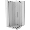 Mexen Velar Duo, sprchový kút s posuvnými dverami 80 x 80 cm, 8mm číre sklo, brúsený grafit, 871-080-080-02-95 Mexen Velar Duo, sprchový kút s posuvnými dverami 80 x 80 cm, 8mm číre sklo, brúsený grafit, 871-080-080-02-95