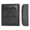 Simon Aquaclick 4-zásuvková zásuvka na omietku s uzemnením, ČIERNA Simon Aquaclick 4-zásuvková zásuvka na omietku s uzemnením, ČIERNA