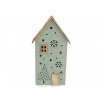 Vianočný filcový domček svietiaci zelená šalvia svetlá 1ks Vianočný filcový domček svietiaci zelená šalvia svetlá 1ks