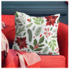 Vianočná obliečka na vankúš Vianočná ruža MIG1091 40x40 cm Viacfarebná Vianočná obliečka na vankúš Vianočná ruža MIG1091 40x40 cm Viacfarebná