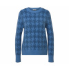 Tchibo - Pletený pulóver so žakárovým vzorom kohútej stopy - pre dámy - veľ. XL 48/50 - farba: modrá/žakár Tchibo - Pletený pulóver so žakárovým vzorom kohútej stopy - pre dámy - veľ. XL 48/50 - farba: modrá/žakár