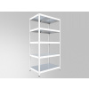 Kovový regál do skladu Biedrax 35 x 75 x 180 cm, biely - 5 políc pozink Kovový regál do skladu Biedrax 35 x 75 x 180 cm, biely - 5 políc pozink