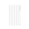 Vialli Design Sada 6 bielych sklenených slamiek 20 cm Vialli Design Sada 6 bielych sklenených slamiek 20 cm