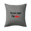 Trust me I´m Mgr. / Ver mi som Magister. - Vankúš 50x50 - 50x50 - Vrátane výplne ( Tmavosivý melír ) Trust me I´m Mgr. / Ver mi som Magister. - Vankúš 50x50 - 50x50 - Vrátane výplne ( Tmavosivý melír )