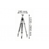 BOSCH Stavebný teleskopický statív BT 300 HD Professional 122-295 cm 0601091A00 BOSCH Stavebný teleskopický statív BT 300 HD Professional 122-295 cm 0601091A00
