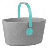 Milovaný košík šedý s tyrkysovou - LIEBLINGSKORB Basic silver grey türkis Milovaný košík šedý s tyrkysovou - LIEBLINGSKORB Basic silver grey türkis
