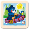 Bino Puzzle Baribal na člne, 4 dieliky Bino Puzzle Baribal na člne, 4 dieliky
