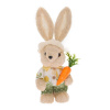 Zajac s mrkvou béž/žlt/zel slama 12*10*30cm Zajac s mrkvou béž/žlt/zel slama 12*10*30cm