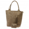 Luka 26-028 TOREBKA+PORTFEL női taupe bőr válltáska, shopper táska 42 x 35 x 16 cm Luka 26-028 TOREBKA+PORTFEL női taupe bőr válltáska, shopper táska 42 x 35 x 16 cm