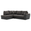 Signal Rozkladacia rohová sedacia súprava VEGAS 245/190 Tmavo sivá/čierna eko-koža Ľavá Signal Rozkladacia rohová sedacia súprava VEGAS 245/190 Tmavo sivá/čierna eko-koža Ľavá