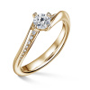 Freya Side Stones | Zásnubný prsteň so stredovým kameňom 0.400ct, žlté zlato, s diamantmi 63
