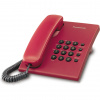 Panasonic KX-TS500 integrovaný telefónny systém (6-stupňové ovládanie hlasitosti slúchadiel, kompatibilita s načúvacími prístrojmi (HAC), červená
