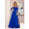Numoco Dámske spoločenské šaty Amber kráľovsky modrá XL