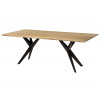 Bighome - Jedálenský stôl mango 220x100x76 prírodný lakovaný / epoxidová čierna, hviezdicový podstavec antracit lesklý EPOXY Bighome - Jedálenský stôl mango 220x100x76 prírodný lakovaný / epoxidová čierna, hviezdicový podstavec antracit lesklý EPOXY