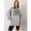 Šedá dámska mikina s potlačou -em-BL-536 / 1.13-grey S/M Šedá dámska mikina s potlačou -em-BL-536 / 1.13-grey S/M