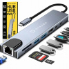 USB-C Hub Mobes s 8 portami, HDMI 4K a čítačkou SD kariet USB-C Hub Mobes s 8 portami, HDMI 4K a čítačkou SD kariet