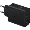 Samsung 50W cestovná nabíjačka Duo 3A, 2 x USB-C s USB-C káblom - Čierna Samsung 50W cestovná nabíjačka Duo 3A, 2 x USB-C s USB-C káblom - Čierna
