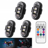 4 ks LED VÝSTRAŽNÁ LAMPA Stroboskop Silná do auta bicykla + Diaľkové ovládanie 4 ks LED VÝSTRAŽNÁ LAMPA Stroboskop Silná do auta bicykla + Diaľkové ovládanie