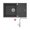 Granitový drez s batériou LINEA 780 XC 480 x 780 mm granit čierny G4630XC + batéria Elka Granitový drez s batériou LINEA 780 XC 480 x 780 mm granit čierny G4630XC + batéria Elka