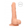 RealRock - realistický dildó s semenníkmi - 17 cm - telová farba RealRock - realistický dildó s semenníkmi - 17 cm - telová farba