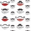 MINDTHEGAP Moustache and lips - tapeta MINDTHEGAP Moustache and lips - tapeta