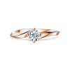 Freya | Zásnubný prsteň so stredovým diamantom 0.400ct, ružové zlato 61
