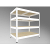 Kovový regál Biedrax 60 x 60 x 120 cm, biely, 4 police OSB 10 mm, nosnosť 200 kg na policu Kovový regál Biedrax 60 x 60 x 120 cm, biely, 4 police OSB 10 mm, nosnosť 200 kg na policu